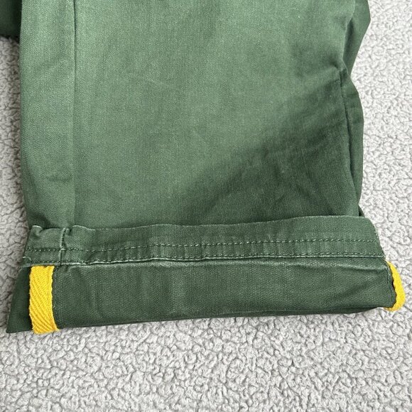 Pact Pants Mens Extra Large Green Canvas Roll Up Pant Organic Cotton Stretch XL - Picture 6 of 12